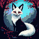 Pixel Art: A Gothic kitsune
