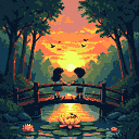 Pixel Art: nature (generated with AI by Alouka).