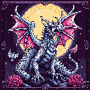 Pixel Art: Dragon tarot cards