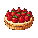 Pixel Art: strawberry tart