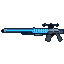 Sci-Fi Rail Rifle: Intense Blue Energy Sniper Weapon