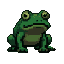 Pixel Art: frog boss detailed