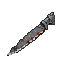 Pixel Art: sharpened hull fragment blade, jagged improvised knife made ...