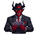 Demon Gambler Boss: High Stakes, Sinister Grin