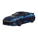 Pixel Art: nissan gtr skiline