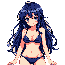 Pixel Art: create a photo of a girl without clothes (generated with AI by Quilzeth Hobgoblin).