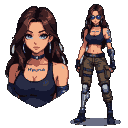 Pixel Art: Create the character Hyuna from Alien Stage. Hyuna's appeara...
