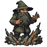 Pixel Art: small dwarf geomancer