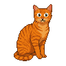 Pixel Art: An orange cat