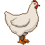 Pixel Art: Beyaz tavuk