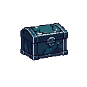 Pixel Art: small obsidian chest (generated with AI and edited by Alouka).