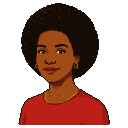 Pixel art generated with AI prompt: modern cuban afro woman