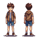 Young Adventurer: Front & Back Views