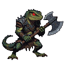 Fierce Lizard Berserker Ready for Battle