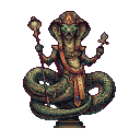 Pixel Art: snake god character