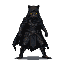 Shadowy Assassin: Feline Mask, Ready to Strike