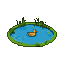 Pixel Art: Pond with duck