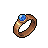Golden RPG Ring: Magical Blue Gem Artifact