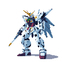 Pixel Art: mecha gundam unicorn full body