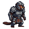 Pixel Art: armored beaver