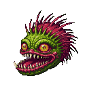 Pixel Art: mutant flytrap (generated with AI by sandacz).