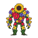 Pixel Art: flower golem