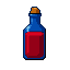 Pixel Art: red potion in blue bottle