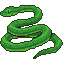 Pixel Art: green snake