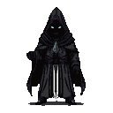 Dark Cultist: Souls-like Enemy with Glowing Eyes & Dagger