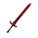 Pixel Art: red great sword - unique game item