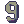 Pixel Art: "9" in cool blocky style