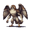 Pixel Art: hawk man
