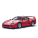 Pixel Art: ferrari f40 (generated with AI by sandacz).