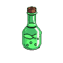 Pixel Art: mini potion green poison
