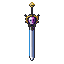 Pixel Art: sword with skull onrnament