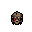 Menacing skull helmet with glowing red eyes, in muted browns and grays.