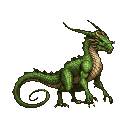 Green Wyvern: Alert & Menacing Jungle Guardian