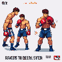 Pixel Art: Give him an idle animation ready to fight 2 d boxing idle an...