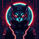 Pixel Art: Pixel art de uma preguiça futurista, estilo Tron, tema cyber...