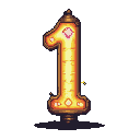 Pixel Art: steam punk glow tube, number 1, colorful, delicate, actual, ...