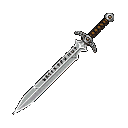 Pixel Art: legendary knife sprite (generated with AI by sandacz).