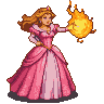 Pixel Art: princess casting fireball