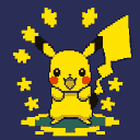 Pixel Art: make a pikachu (generated with AI by Aerfir Spirit).