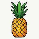 Pixel Art: A pineapple