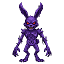 Pixel Art: purple rabbit from nightmares