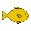 Pixel Art: 黄色的鱼