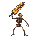 Fiery Skeleton Warrior: Dark Fantasy Battle Awaits