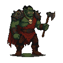 Pixel Art: orc warlord