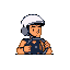 Pixel Art: driver character (generated with AI by sandacz).