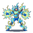 Pixel Art: elctro elemental hero